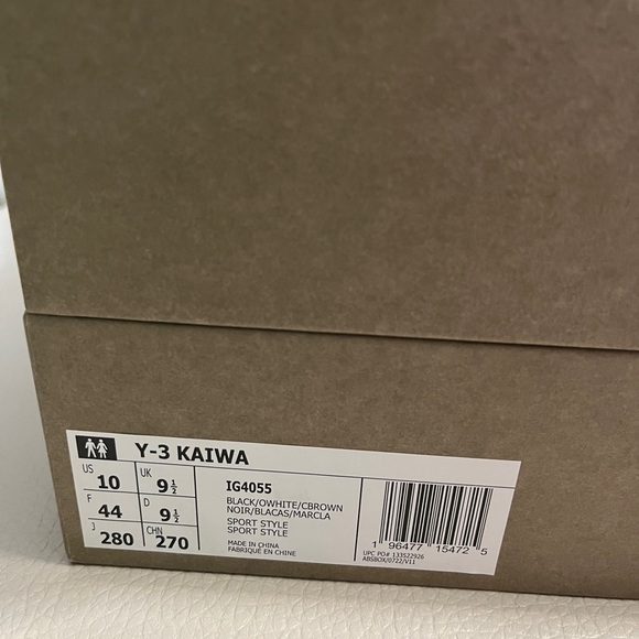 NWB - Adidas Y-3 Kaiwa Men’s Premium Sneaker - US 10/EU 44 - Picture 13 of 16